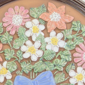 78104 SZWECJA GABRIEL CERAMICZNA DEKORACJA ŚCIANY TONDO BUKIET KWIATÓW (6).jpg
