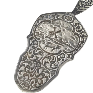 78106 PAKO ZILVER ŚLICZNA ŁOPATKA DO CIAST TORTÓW Z WIATRAKIEM BOGATO ZDOBIONA (6).jpg