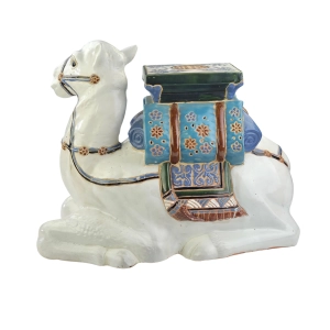 78139 DUŻY CERAMICZNY BARWNY WIELBŁĄD POSTUMENT POD KWIATY (3).jpg