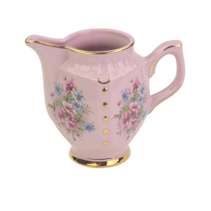 CHODOV GRANIASTY MLECZNIK Z RÓŻOWEJ PORCELANY BUKIETY KWIATÓW