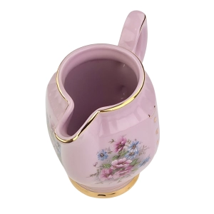 78148 CHODOV GRANIASTY MLECZNIK Z RÓŻOWEJ PORCELANY BUKIETY KWIATÓW (4).jpg