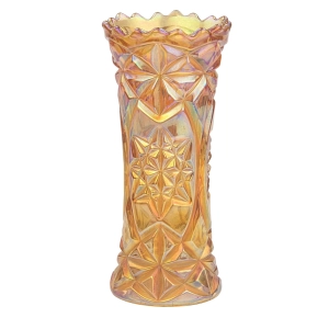 78163 CARNIVAL GLASS IRYZOWANY WAZON HUTA HORTENSJAKROSNO (1).jpg