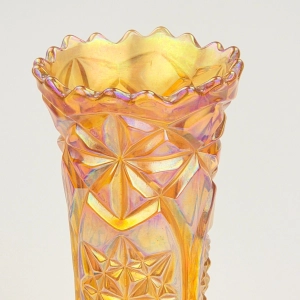 78163 CARNIVAL GLASS IRYZOWANY WAZON HUTA HORTENSJAKROSNO (3).jpg