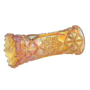78163 CARNIVAL GLASS IRYZOWANY WAZON HUTA HORTENSJAKROSNO (7).jpg