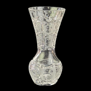 78173 BARDZO ŁADNY KRYSZTAŁOWY WAZON W GWIAZDY I WKLĘSŁE OLIWKI PONAD 20 CM (1).jpg