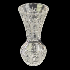 78173 BARDZO ŁADNY KRYSZTAŁOWY WAZON W GWIAZDY I WKLĘSŁE OLIWKI PONAD 20 CM (6).jpg