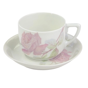 ROSENTHAL ISOLDE RÓŻOWA RÓŻA FILIŻANKA ZE SPODKIEM