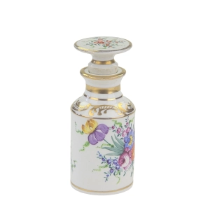 FRANCJA RĘCZNIE MALOWANY FLAKON KARAFKA NA PERFUMY