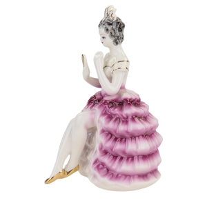 78310 JEZELA DAMA Z LUSTERKIEM DAMA ZE ZWIERCIADŁEM FIGURKA RĘCZNIE MALOWANA SYGNOWANA (3).jpg