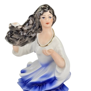 78311 JEZELA FIGURA DZIEWCZYNY W DŁUGIEJ SUKNI Z ROZWIANYM WŁOSEM RZADKOŚĆ (6).jpg