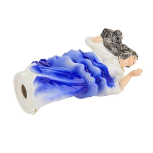 78311 JEZELA FIGURA DZIEWCZYNY W DŁUGIEJ SUKNI Z ROZWIANYM WŁOSEM RZADKOŚĆ (8).jpg