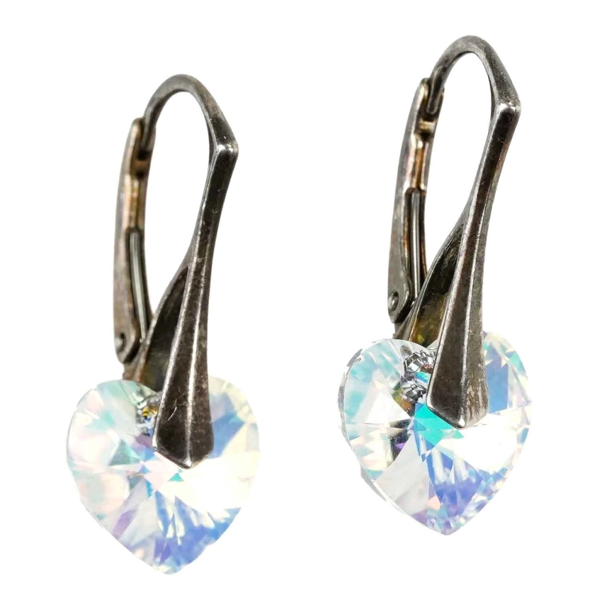 78325 SREBRNE KOLCZYKI Z WISZĄCYMI SERCAMI SWAROVSKI 2,5 G (1).jpg