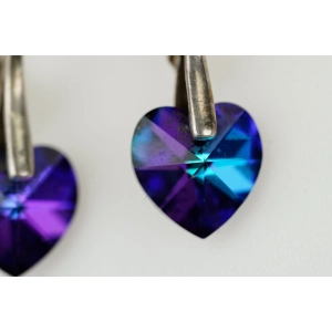 78344 SREBRNE KOLCZYKI Z WISZĄCYMI SERCAMI SWAROVSKI 2,6 G (2).jpg