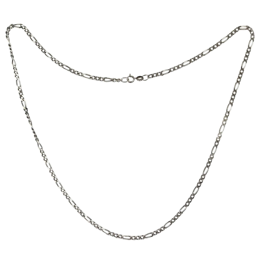 78355 SREBRO PRÓBA 925 WAGA 13,6 G ŁAŃCUSZEK TYPU FIGARO PŁASKI DŁ. 60 CM (1).jpg