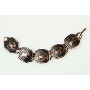 78356 METALOPLASTYKA MIEDZIANA BRANSOLETA ZNAK ZODIAKU KOZIOROŻEC (3).jpg