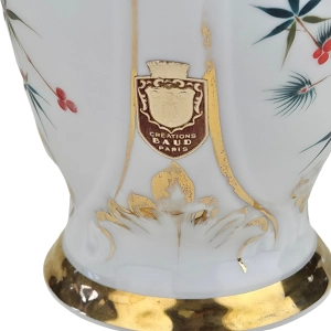 78359 LIMOGES RĘCZNIE MALOWANY WAZON DZBAN Z UCHEM Z PTAKIEM (12).jpg