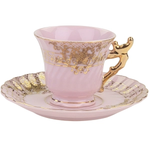 78363 ŚLICZNA MOKKA ZE SPODKIEM Z RÓŻOWEJ PORCELANY GOLDRELIEFY (2).jpg