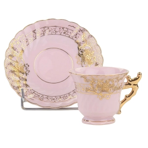78363 ŚLICZNA MOKKA ZE SPODKIEM Z RÓŻOWEJ PORCELANY GOLDRELIEFY (4).jpg