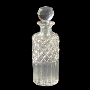 KRYSZTAŁOWA FLASZKA KARAFINKA NA PERFUMY BUTELKA Z KORKIEM