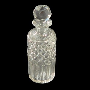 78372 KRYSZTAŁOWA FLASZKA KARAFINKA NA PERFUMY BUTELKA Z KORKIEM (2).jpg