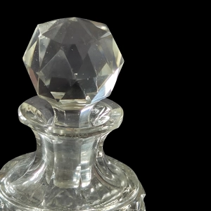 78372 KRYSZTAŁOWA FLASZKA KARAFINKA NA PERFUMY BUTELKA Z KORKIEM (4).jpg