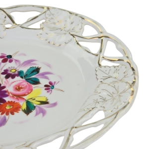 78379 BIEDERMEIER ZABYTKOWA PATERA RĘCZNIE MALOWANE KWIATY I AŻURY (6).jpg
