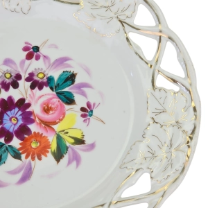 78379 BIEDERMEIER ZABYTKOWA PATERA RĘCZNIE MALOWANE KWIATY I AŻURY (7).jpg