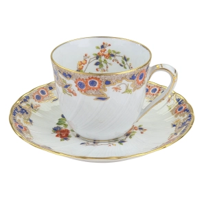 78386 BERNARDAUD LIMOGES SINGAPUR FILIŻANKA ZE SPODKIEM KOBALTOWO-ZŁOTE SZLACZKI (1).jpg