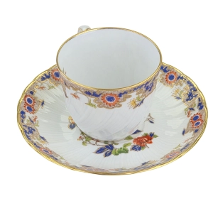 78386 BERNARDAUD LIMOGES SINGAPUR FILIŻANKA ZE SPODKIEM KOBALTOWO-ZŁOTE SZLACZKI (3).jpg
