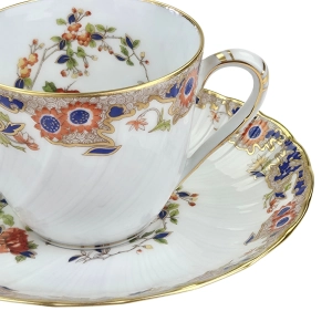 78386 BERNARDAUD LIMOGES SINGAPUR FILIŻANKA ZE SPODKIEM KOBALTOWO-ZŁOTE SZLACZKI (5).jpg