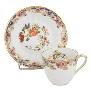78386 BERNARDAUD LIMOGES SINGAPUR FILIŻANKA ZE SPODKIEM KOBALTOWO-ZŁOTE SZLACZKI (8).jpg