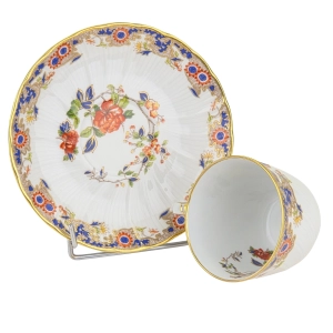 78386 BERNARDAUD LIMOGES SINGAPUR FILIŻANKA ZE SPODKIEM KOBALTOWO-ZŁOTE SZLACZKI (10).jpg