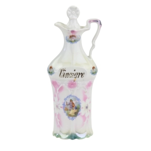 ŚLICZNA PORCELANOWA KARAFKA OPALIZOWANA NA OCET
