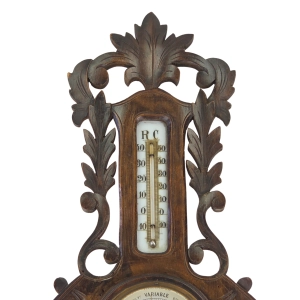 78408 MAISON BRAGA ŚLICZNY DREWNIANY RZEŹBIONY BAROMETR Z TERMOMETREM (6).jpg