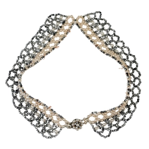 78445 KOŁNIERZ NASZYJNIK KOLIA PERŁY DWUBARWNY OKAZAŁY (1).jpg