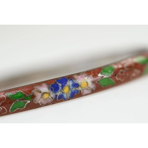 78455 CHINKA PIĘKNA BRANSOLETA EMALIA KOMÓRKOWA CLOISONNE KOLOROWE KWIATY (3).jpg