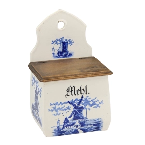 78486 WIATRAKI STARY CERAMICZNY POJEMNIK KUCHENNY NA MĄKĘ DO ZAWIESZENIA (1).jpg