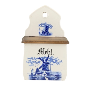 78486 WIATRAKI STARY CERAMICZNY POJEMNIK KUCHENNY NA MĄKĘ DO ZAWIESZENIA (2).jpg