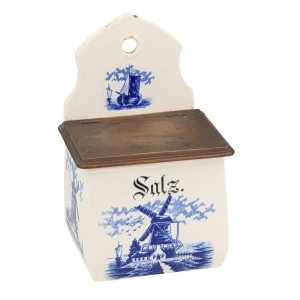 78487 WIATRAKI STARY CERAMICZNY POJEMNIK KUCHENNY NA SÓL SOLNICA DO ZAWIESZENIA (1).jpg