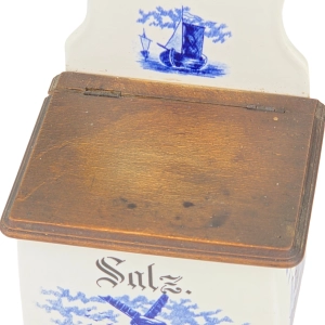78487 WIATRAKI STARY CERAMICZNY POJEMNIK KUCHENNY NA SÓL SOLNICA DO ZAWIESZENIA (7).jpg