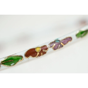78456 CHINKA PIĘKNA BRANSOLETA EMALIA KOMÓRKOWA CLOISONNE KOLOROWE KWIATY II (3).jpg