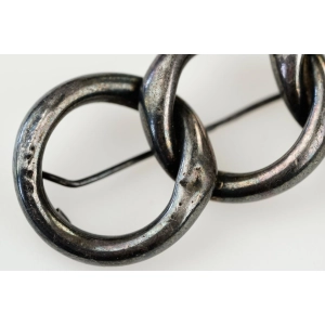 78550 STARA BROSZKA PLECIONKA LOVE KNOT SREBRO WAGA 8 G (2).jpg