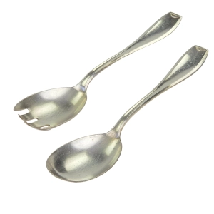 78575 WISKEMANN ŁYŻKA I WIDELEC SZTUĆCE DO SAŁAT PLATEROWANE SREBREM W STYLU ART-DECO (2).jpg