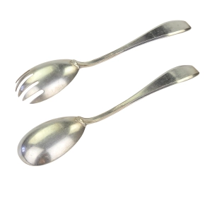 78575 WISKEMANN ŁYŻKA I WIDELEC SZTUĆCE DO SAŁAT PLATEROWANE SREBREM W STYLU ART-DECO (4).jpg
