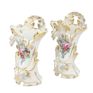 78607 BIEDERMEIER PARA PIĘKNYCH RĘCZNIE MALOWANYCH WAZONÓW (2).jpg