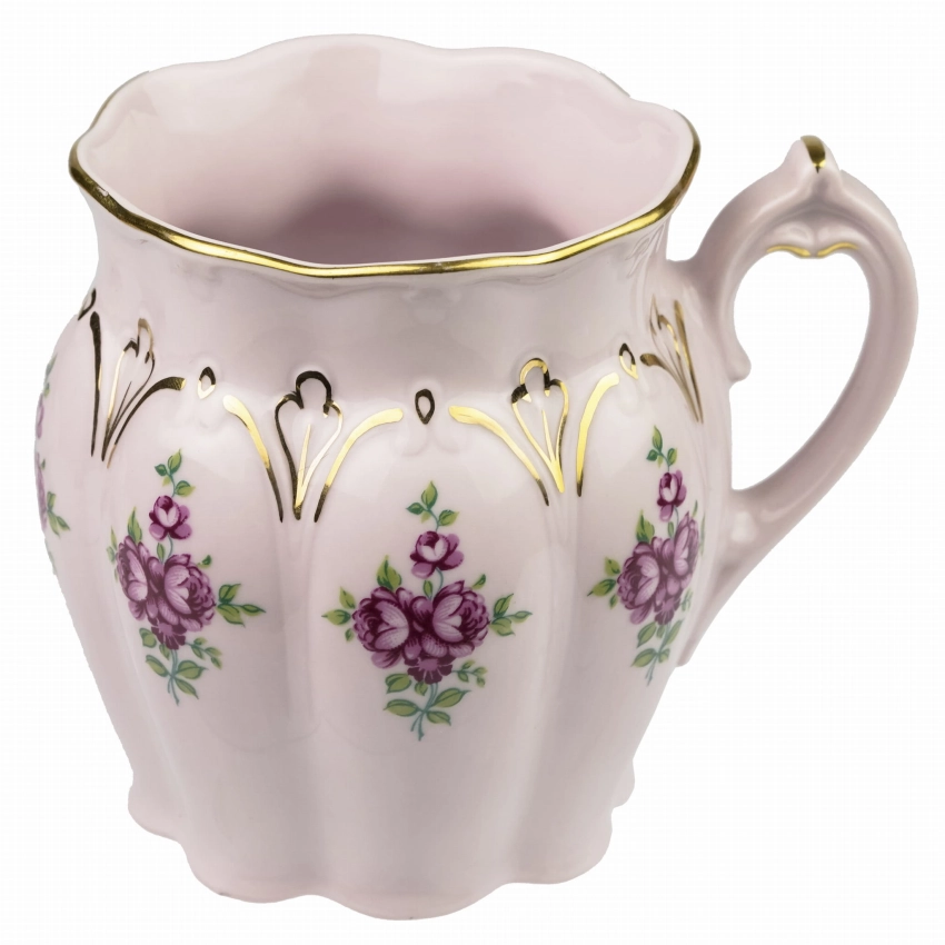 41646 CHODOV KUBEK FILIŻANKA Z RÓŻOWEJ PORCELANY W RÓŻYCZKI (1).jpg