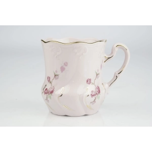 40558 CHODOV CUDOWNY KUBEK Z RÓŻOWEJ PORCELANY ROŚLINNE RELIEFY Dostępność 2 szt (2).jpg