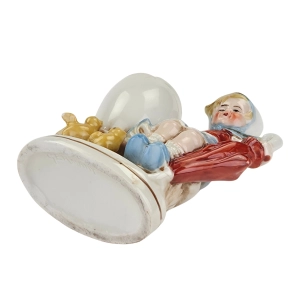 78637 ZABYTKOWY POJEMNIK FIGURALNY DZIEWCZYNKA I PISKLAKI RĘCZNIE MALOWANA (7).jpg