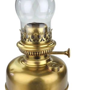 78698 BELGIA MOSIĘŻNA LAMPA NAFTOWA Z KOMINKIEM SYGNOWANA (5).jpg