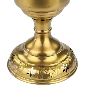78698 BELGIA MOSIĘŻNA LAMPA NAFTOWA Z KOMINKIEM SYGNOWANA (9).jpg